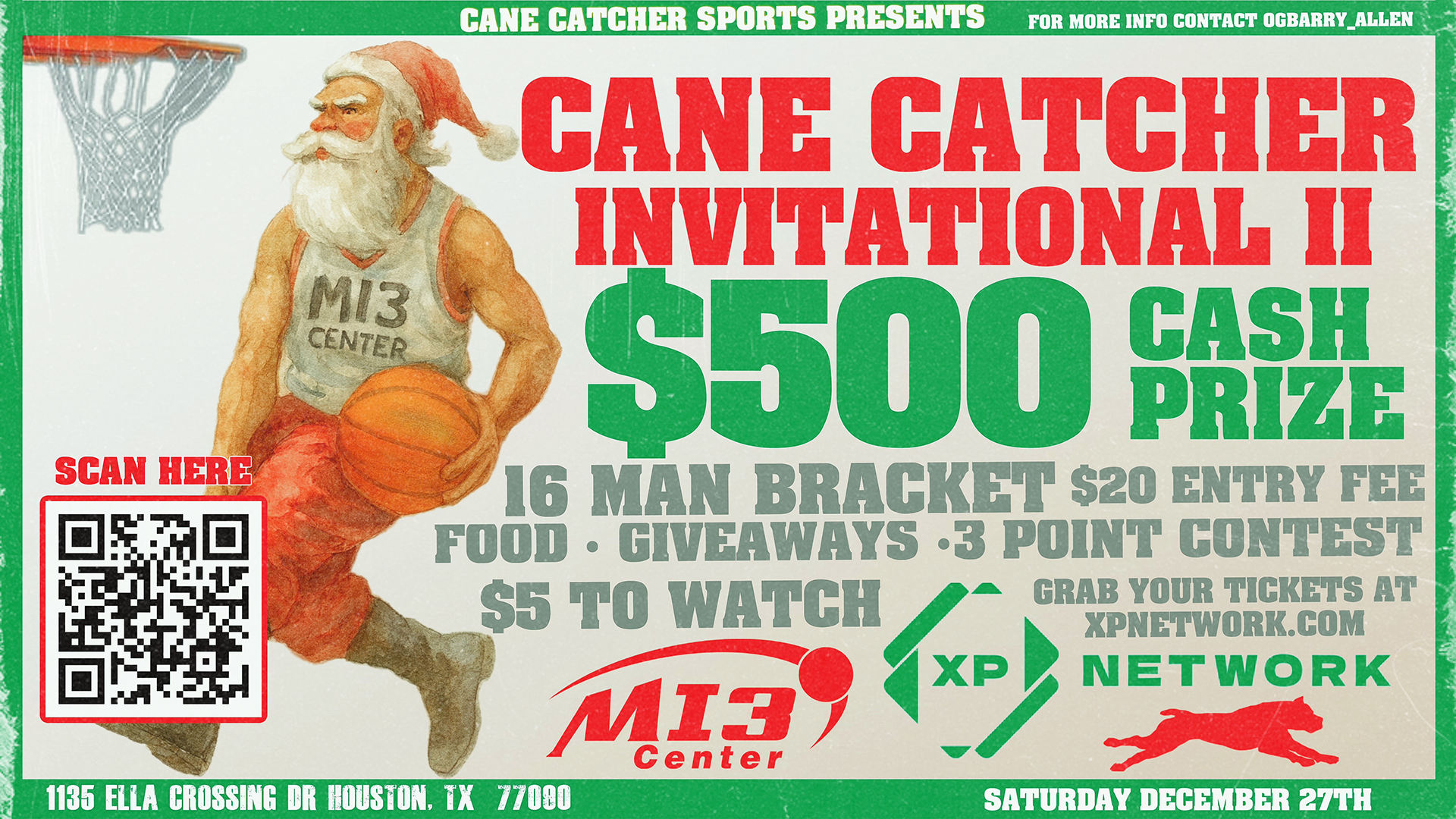 Second Inaugural Cane Catcher Invitational Christmas Special