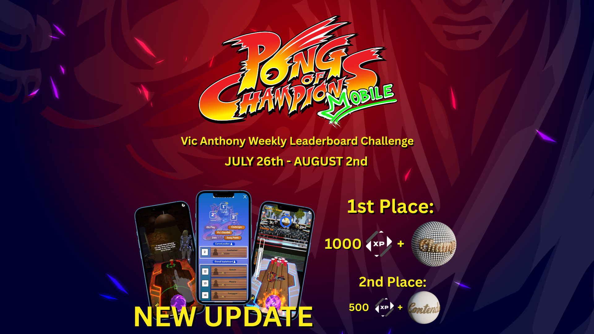 Vic Anthony Leaderboard Challenge – July 26th – August 2nd