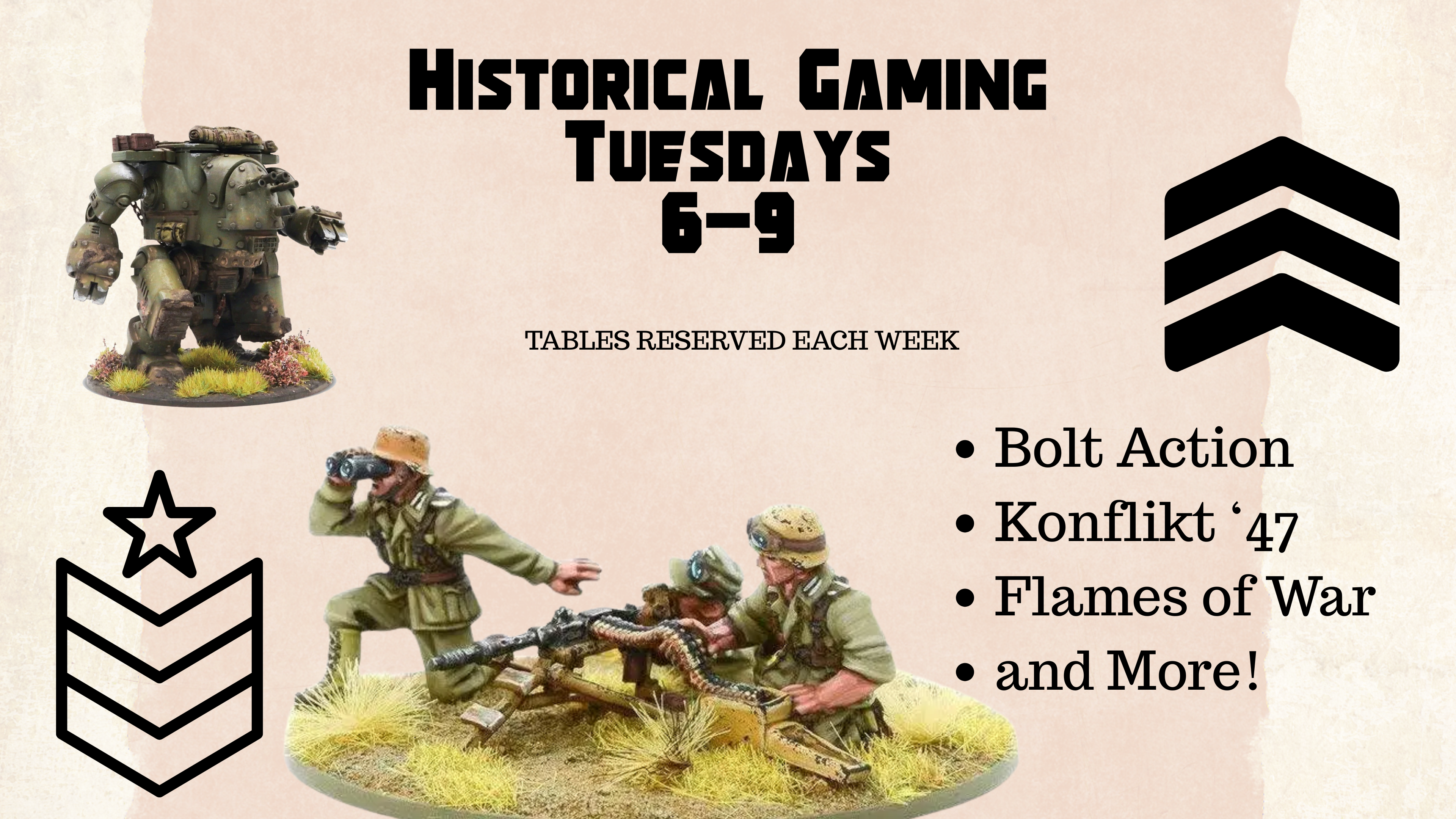 Weekly Bolt Action at Geeks and Games (OR)
