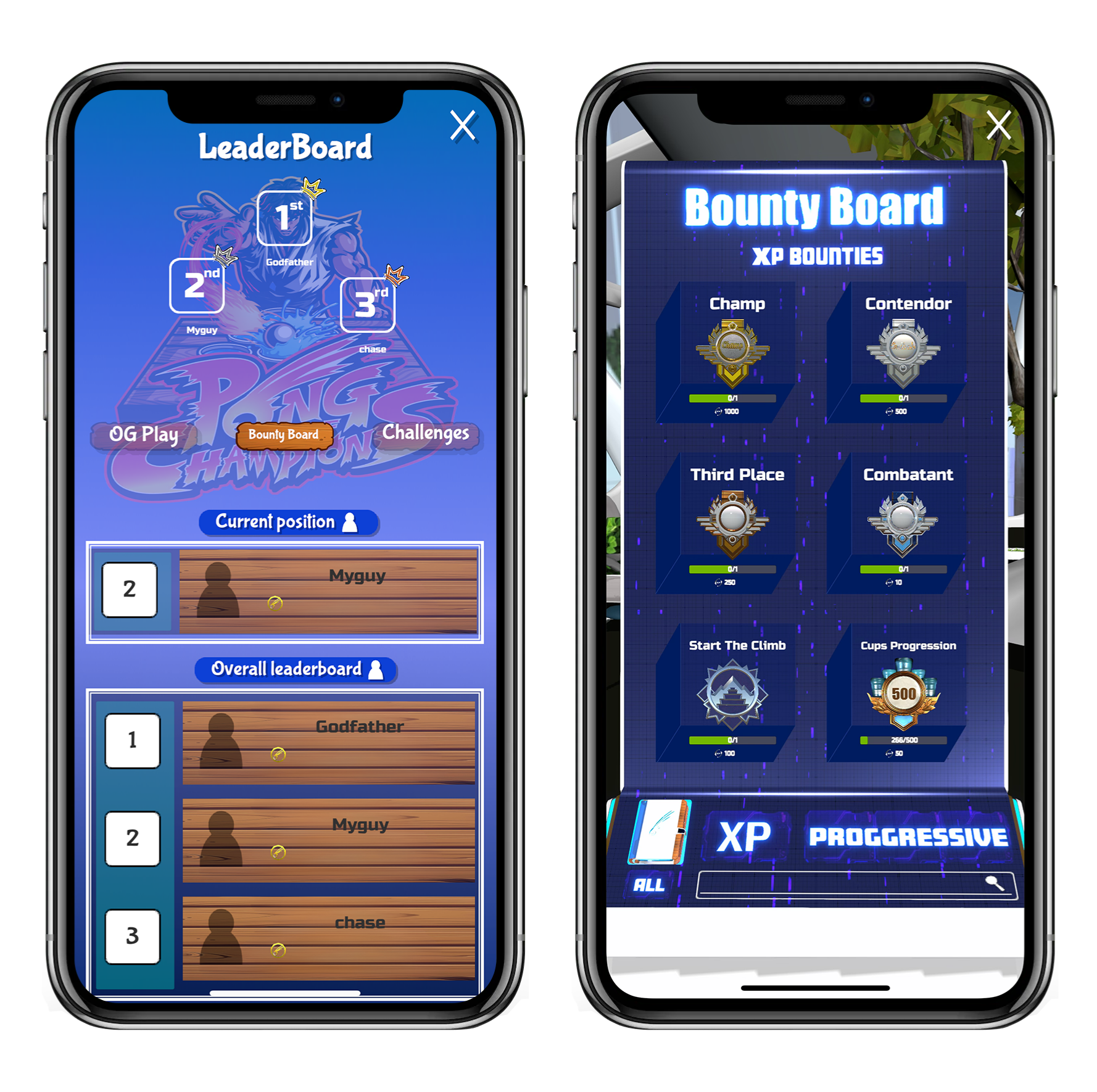 i phone image of leader board